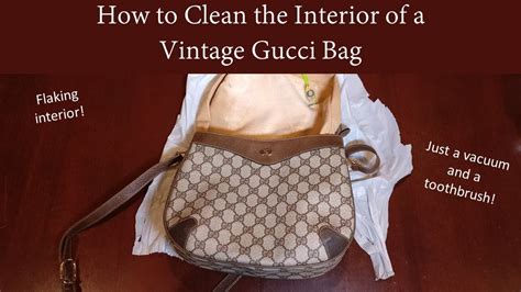 vintage Gucci bag inside